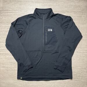 Mountain Hardwear Polartec Power Grid Half Zip Jacket Men’s Size XL Black Gorp